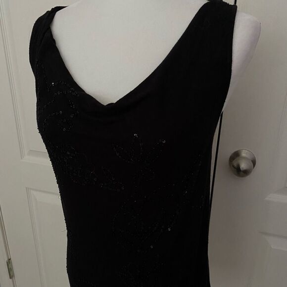GUESS Black Sequin Racerback Top XS – Glam Night Out Statement Piece - Picture 4 of 10